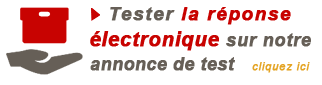 Tester la réponse électronique sur l'annonce de test